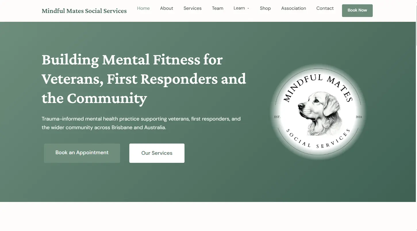 Mindful Mates website — mental health and peer support organisation